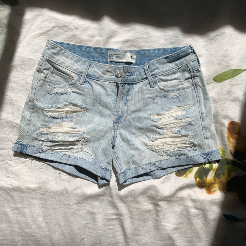 Distressed Abercrombie Jean Shorts